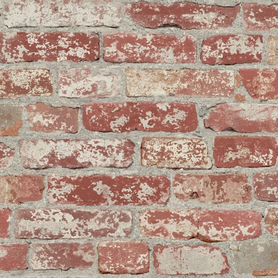 RoomMates Stuccoed Brick Peel & Stick Wallpaper in Dark Red | 20.5" x 16.5ft | Michaels®